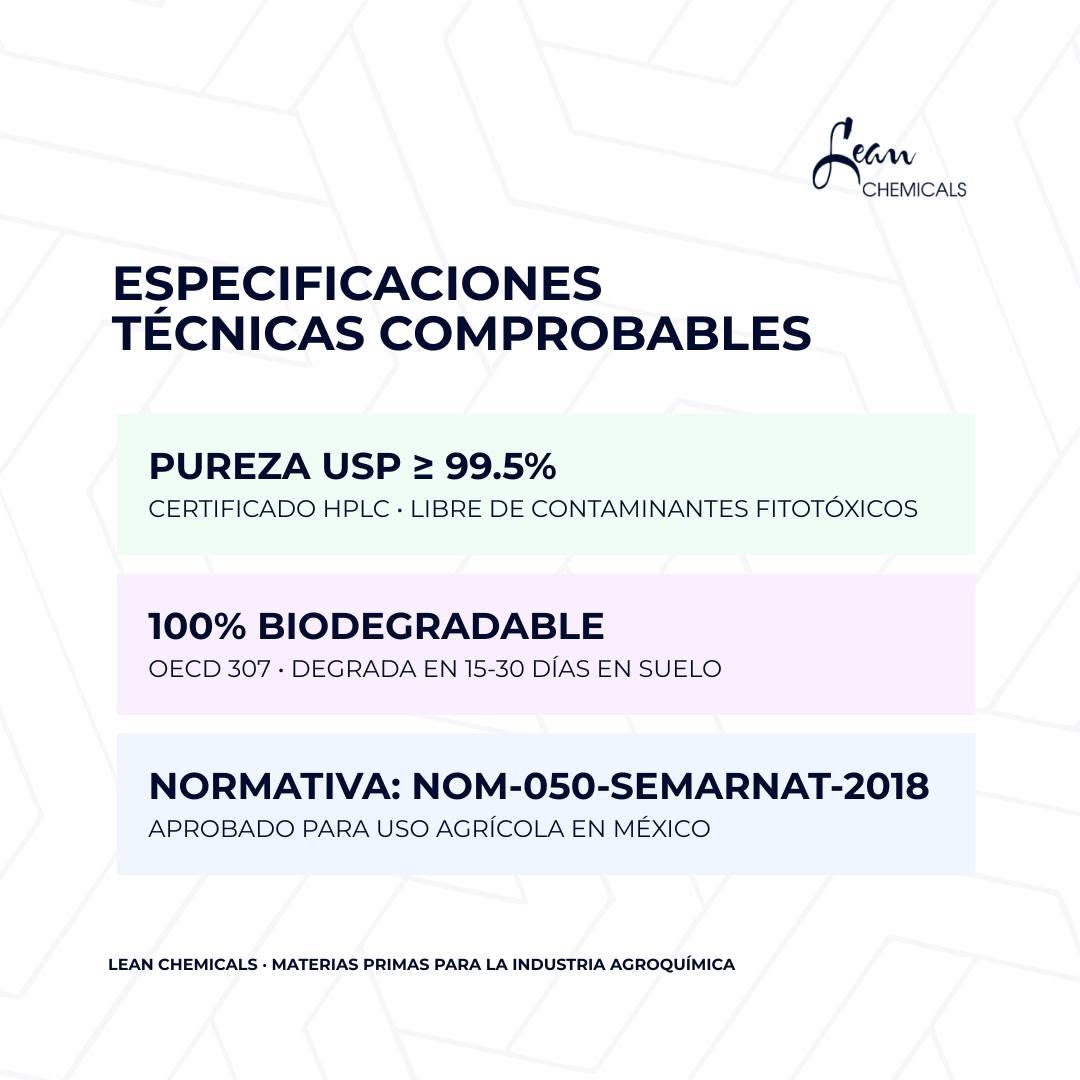Especificaciones técnicas comprobables